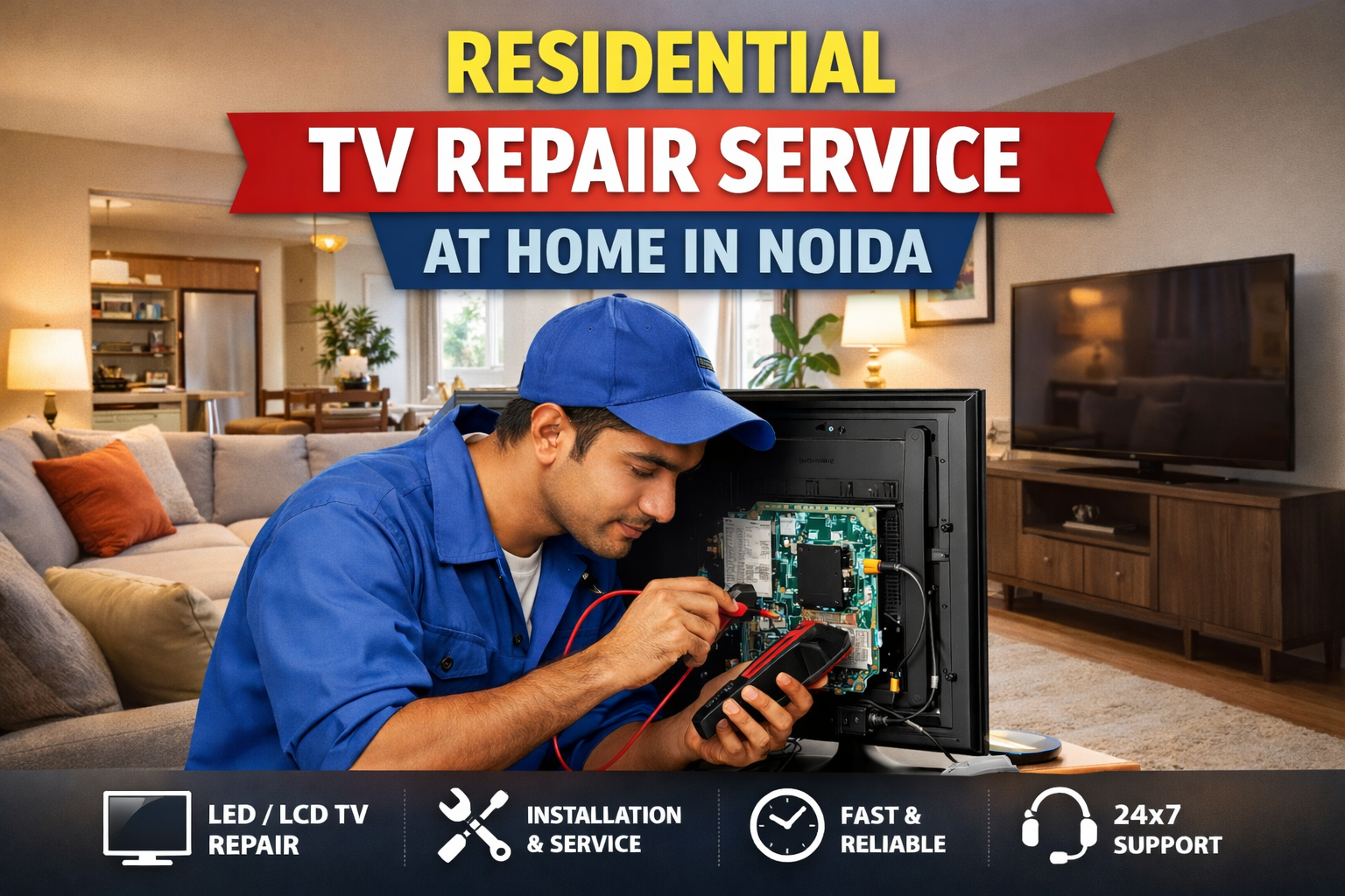 Residential TV Repair Service at Home in Noida
